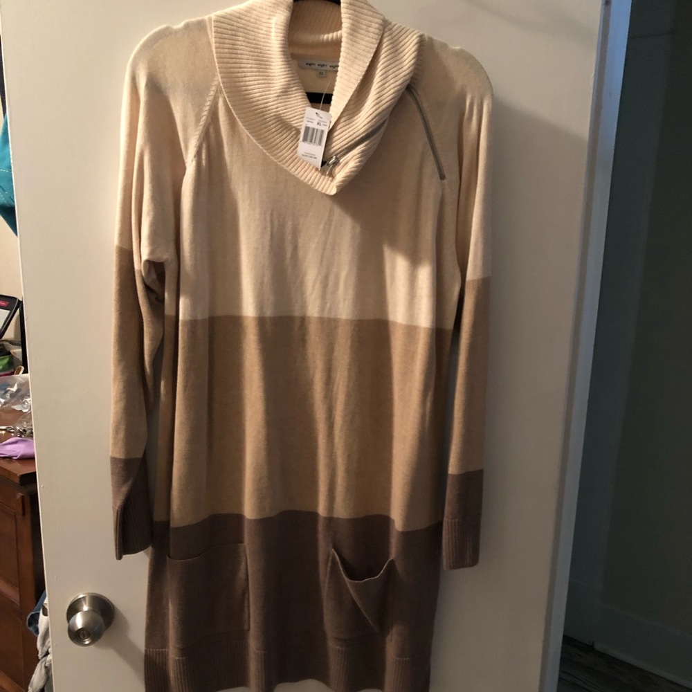 Eight Eight Eight Women’s Beige Sweater Dress XL
